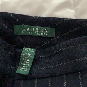 Ralph Lauren Wool striped navy pants